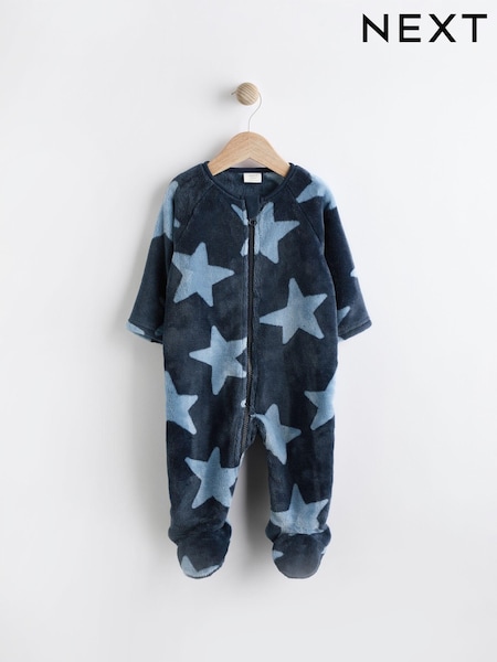 Blue Star Baby Zip Fleece Sleepsuit (K79475) | £12 - £14