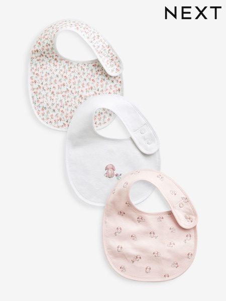 Pink Baby 100% Cotton Bibs 3 Pack (K80227) | £7