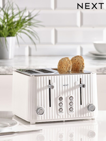 White Sleek 4 Slice Toaster (K80569) | £42