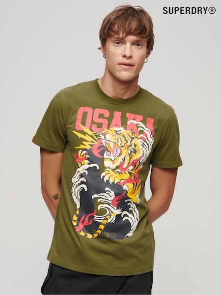 Superdry Green Osaka 6 Narrative T-Shirt (K81195) | £30