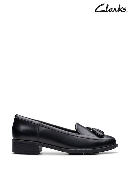 Clarks Black Leather Havisham Leather Edge Shoes (K81266) | £65
