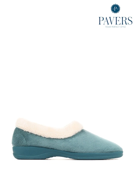 Pavers Blue Full Slippers (K81268) | £22
