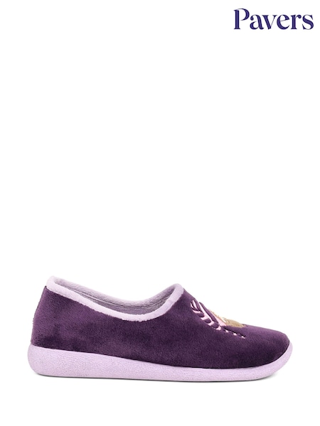 Pavers Purple Ladies Slippers (K81291) | £23