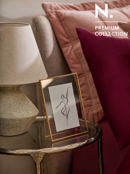 Gold N. Premium Metal Floating Photo Frame (K82084) | £16 - £20