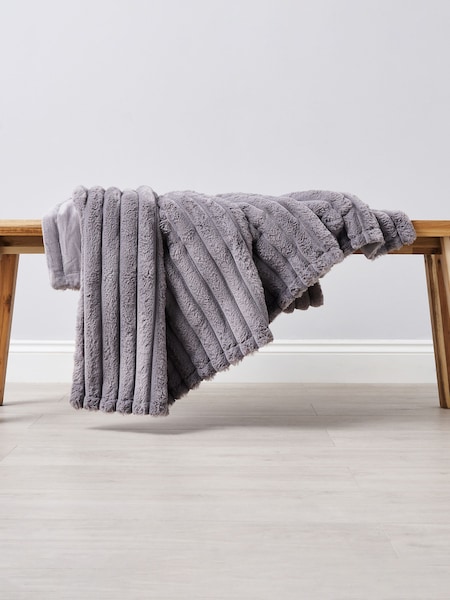 BHS Grey Jumbo Cord Throw (K82542) | £45