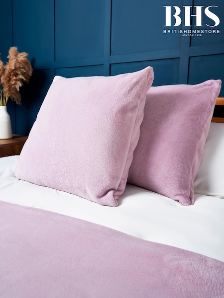 BHS Heather Purple Microfleece 59x59cm Cushion (K82568) | £30