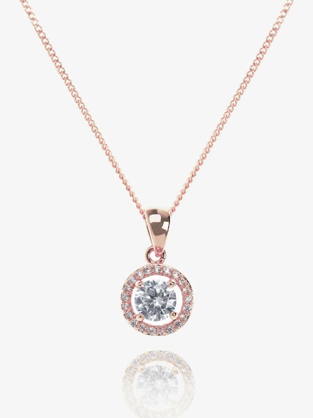 Ivory & Co Rose Gold Balmoral Crystal Dainty Pendant (K82738) | £25