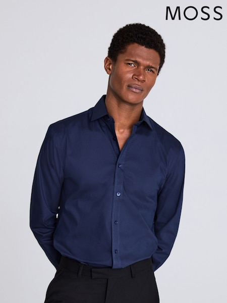 MOSS Blue Stretch Shirt (K82965) | £35