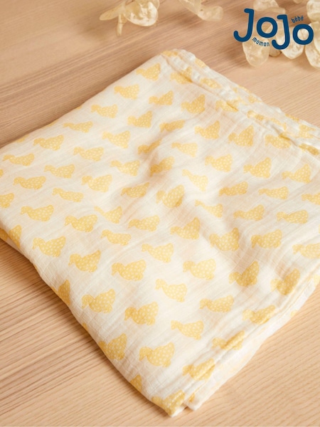 JoJo Maman Bébé Yellow Duck Extra Large Muslin (K83044) | £14