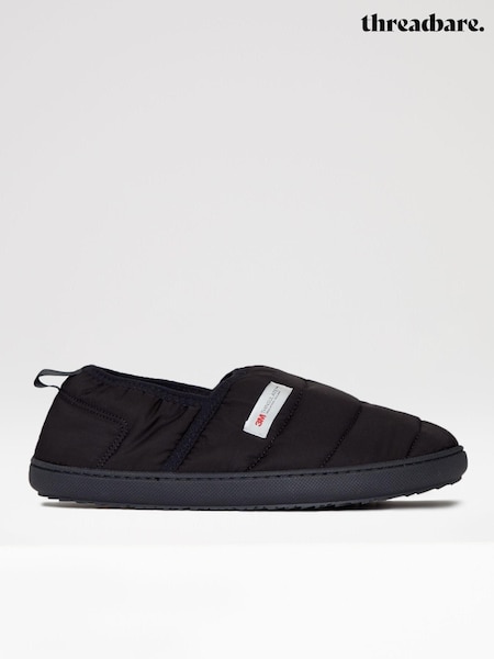 Threadbare Black Thinsulate Padded Mule Slippers (K83055) | £22