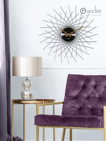 Acctim Clocks Gunmetal Lohne 49cm Metal Wall Clock (K83187) | £95