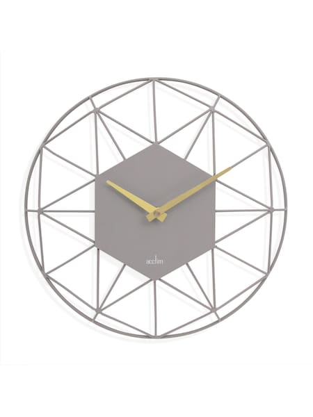 Acctim Clocks Owl Grey Alva 30cm Metal Wire Wall Clock (K83188) | £45