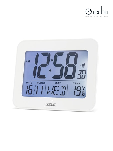 Acctim Clocks White Otto LCD Alarm Clock (K83194) | £28