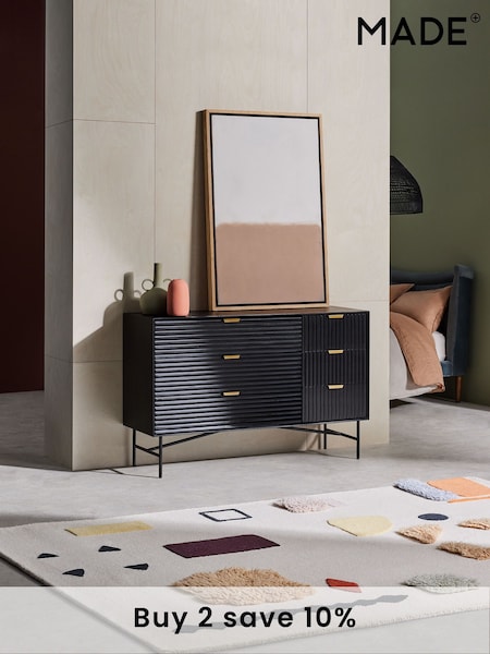 MADE.COM Black Haines Mango Wood Chest of Drawers (K83971) | £669