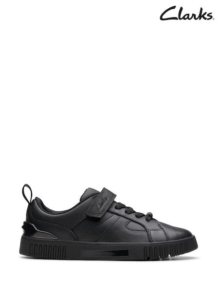 Clarks Black Wide Fit (G) Leather Oslo Sky Shoes (K84266) | £48
