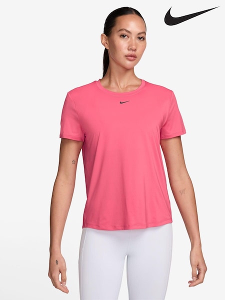 Nike Bright Pink One Classic Dri-FIT Short Sleeve Top (K84394) | £33
