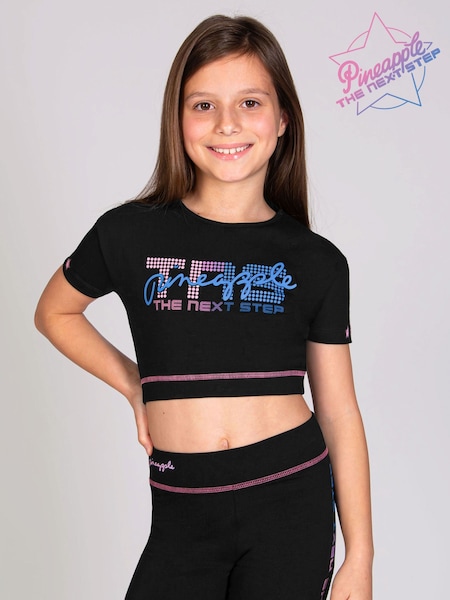 Pineapple Black X The Next Step Fitted Crop Top (K85007) | £22