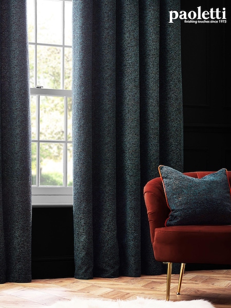 Riva Paoletti Emerald Galaxy Chenille Piped Cushion (K85542) | £26