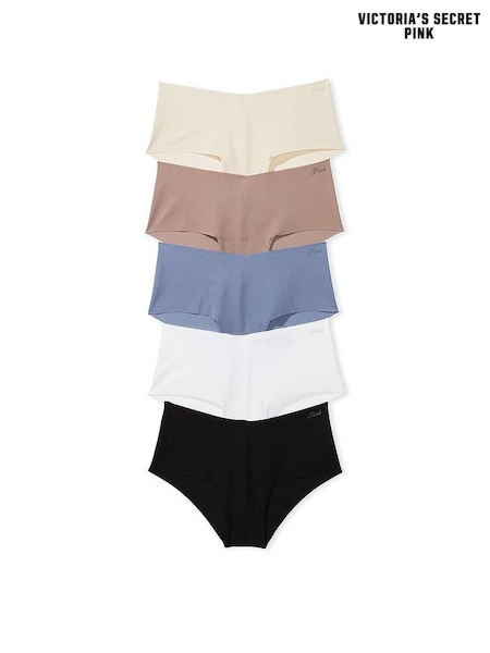 Victoria's Secret PINK Black/Blue/Nude/White Cheeky 5 Pack Knickers (K86375) | £27