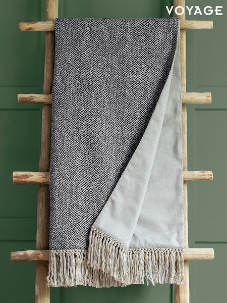 Voyage Charcoal Grey Oryx Throw (K86663) | £200