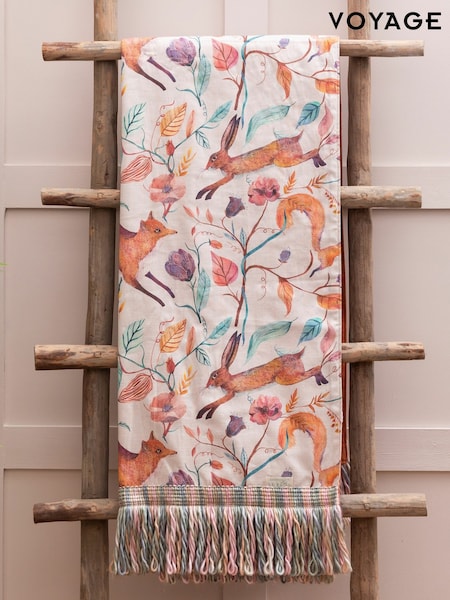 Voyage Linen Leaping Into The Fauna Throw (K86680) | £170