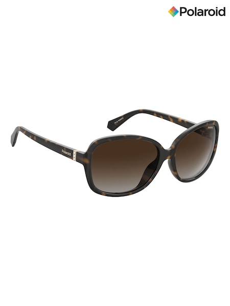 Polaroid 4098/S Butterfly Brown Sunglasses (K86728) | £60
