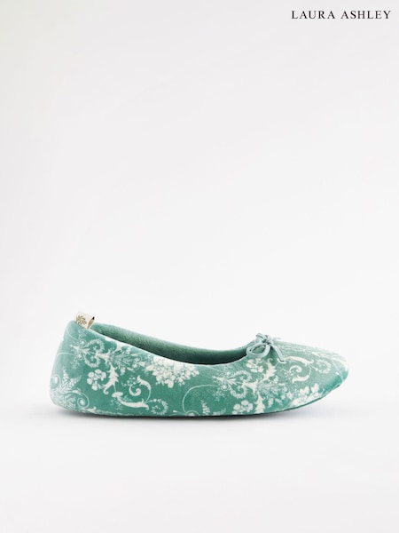 Laura Ashley Green Ballet Slippers (K86899) | £14