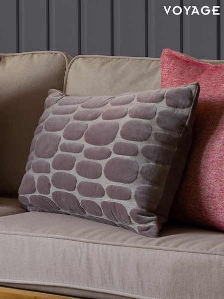 Voyage Lavender 40 x 60cm Boulder Velvet Cushion (K87696) | £36