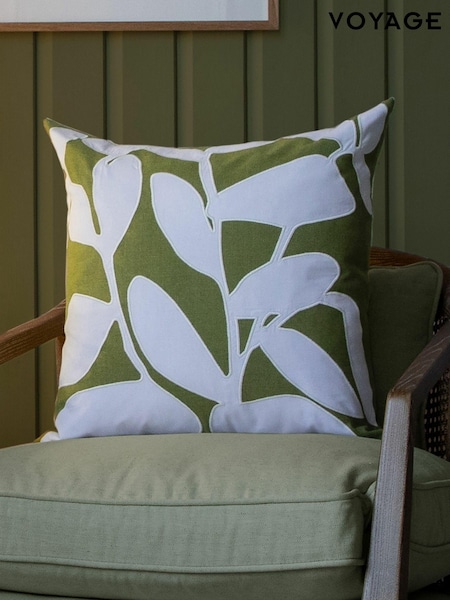 Voyage Grass Birch Floral 100% Cotton Cushion (K87698) | £38