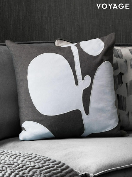 Voyage Storm Betel Floral 100% Cotton Cushion (K87714) | £36