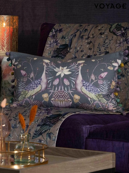 Voyage Amethyst Bennu Animal Pom-Pom Cushion (K87775) | £50