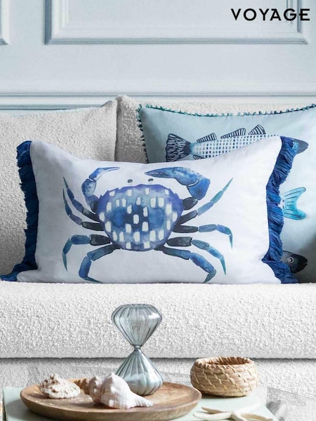 Voyage Cobalt Milton Animal Loop Edge Cushion (K87794) | £46