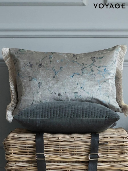 Voyage Frost Carrara Abstract Piped Cushion (K87888) | £36
