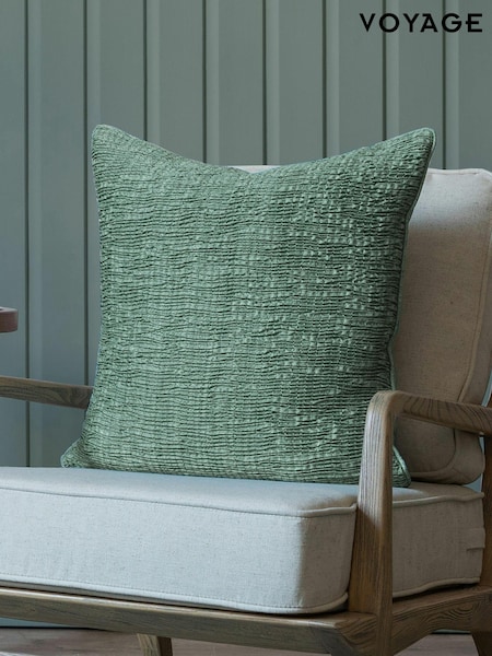 Voyage Mint Green 50 x 50cm Rainfall Textured Pleated Cushion (K87893) | £30