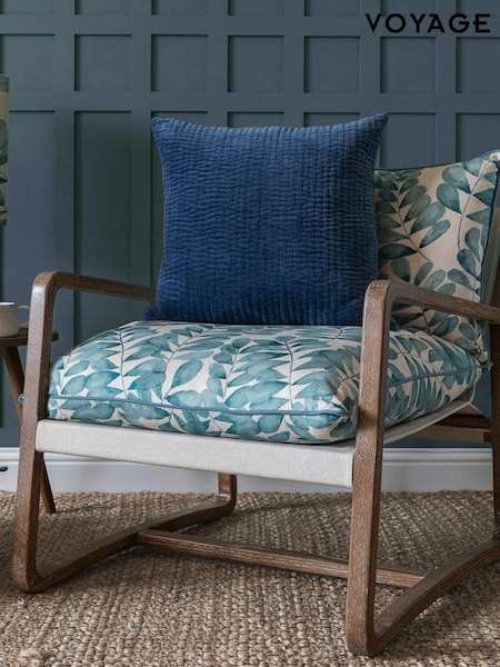 Voyage Bluebell 50 x 50cm Haze Velvet Cushion (K87979) | £34