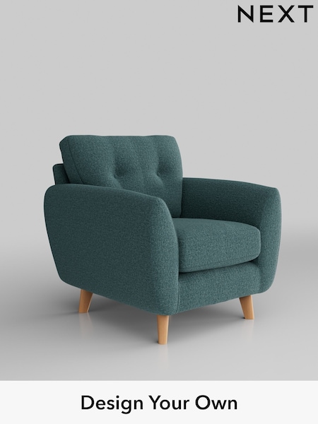 Chunky Chenille/Mid Teal Green Wilson Buttoned Back (K88625) | £599