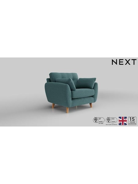 Chunky Chenille/Mid Teal Green Wilson Buttoned Back (K88625) | £699