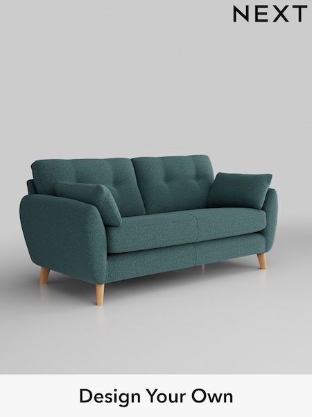 Chunky Chenille/Mid Teal Green Wilson Buttoned Back (K88625) | £1,050