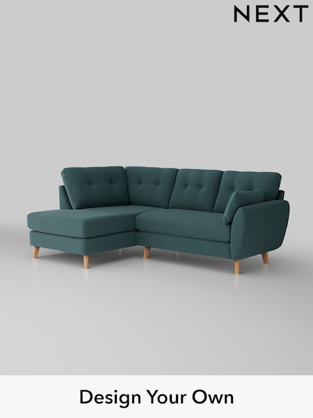 Chunky Chenille/Mid Teal Green Wilson Buttoned Back (K88625) | £1,675