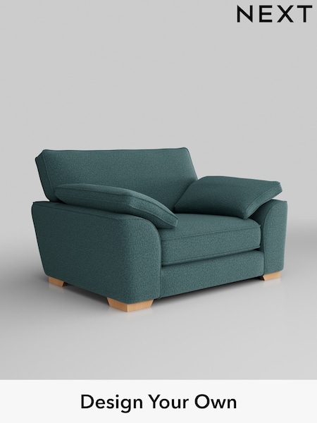 Chunky Chenille/Mid Teal Green Stamford Grand Relaxed Sit (K88627) | £1,299