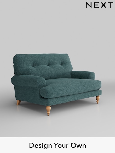Chunky Chenille/Mid Teal Green Erin Buttoned Back Deep Sit (K88644) | £1,075