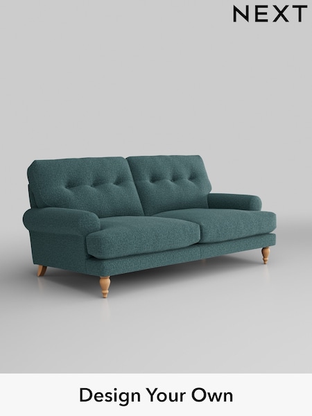 Chunky Chenille/Mid Teal Green Erin Buttoned Back Deep Sit (K88644) | £1,275