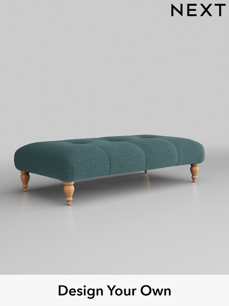 Chunky Chenille/Mid Teal Green Erin Buttoned Back Deep Sit (K88644) | £499