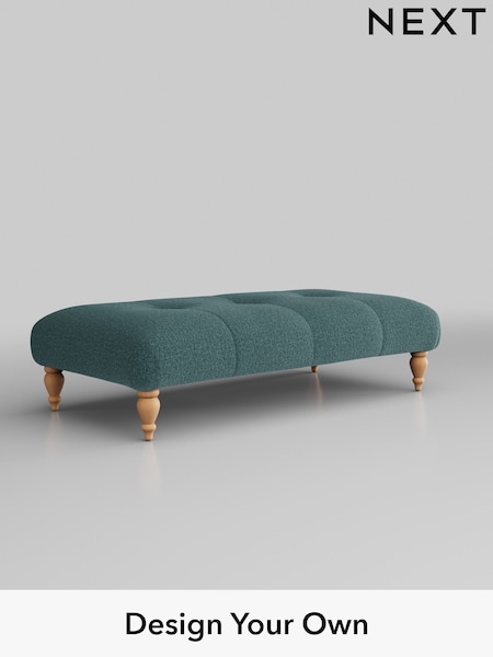Chunky Chenille/Mid Teal Green Erin Buttoned Back Deep Sit (K88644) | £499