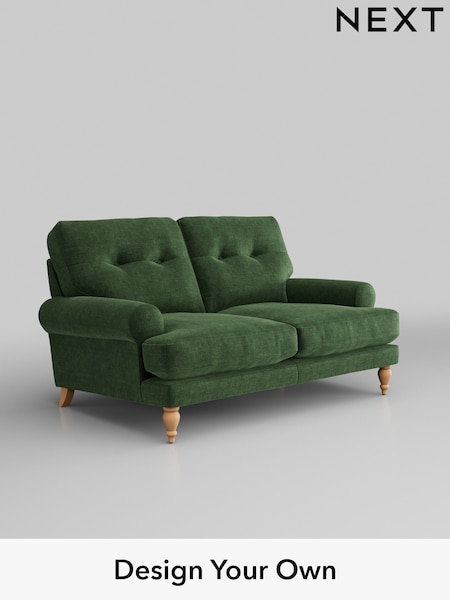 Luxe Chenille/Dark Green Erin Buttoned Back Deep Relaxed Sit (K88678) | £1,325