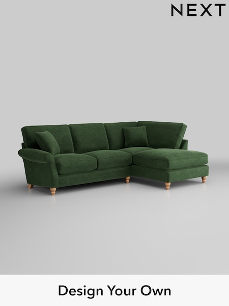 Luxe Chenille/Dark Green Ashford Relaxed Sit (K88691) | £2,175