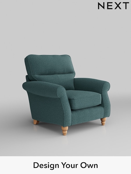 Chunky Chenille/Mid Teal Green Ashford Highback (K88699) | £925
