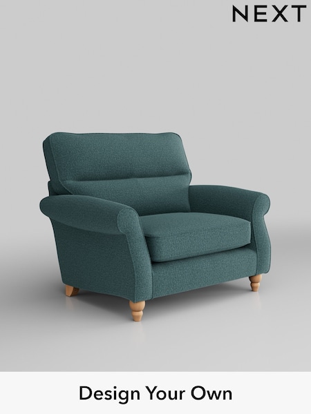 Chunky Chenille/Mid Teal Green Ashford Highback (K88699) | £1,025