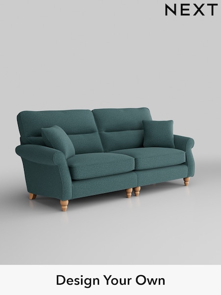 Chunky Chenille/Mid Teal Green Ashford Highback (K88699) | £1,525