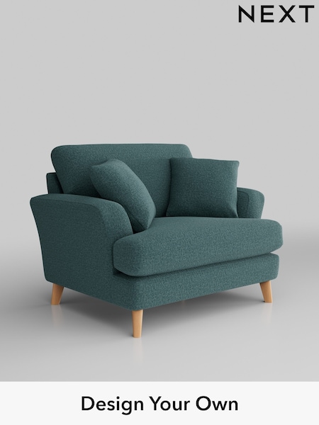 Chunky Chenille/Mid Teal Green Conway Relaxed Sit (K88736) | £975